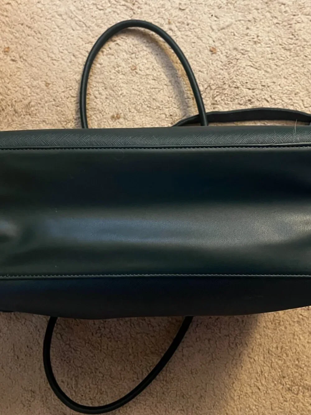 Structured Women's Satchel Tote in Dark Green